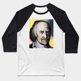 Thomas Hobbes Yellow Portrait | Thomas Hobbes Artwork 9 Baseball T-Shirt